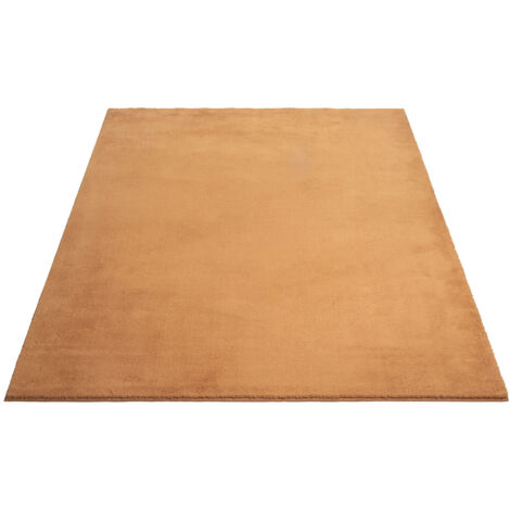 FLOORNOVO Hochflor Teppich Orange einfarbig - 200 x 140 cm - Besonders Weicher Teppich Wohnzimmer & Badezimmerteppich - Pflegeleicht - vielseitig einsetzbar im Innenbereich