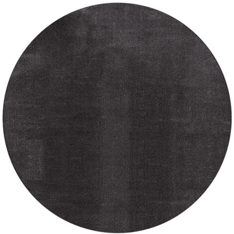 FLOORNOVO Hochflor Teppich rund einfarbig - Ø 120 cm - Besonders Weicher Teppich Wohnzimmer & Badezimmerteppich - Pflegeleicht - vielseitig einsetzbar im Innenbereich