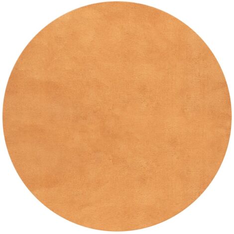 FLOORNOVO Hochflor Teppich rund einfarbig - Ø 120 cm - Besonders Weicher Teppich Wohnzimmer & Badezimmerteppich - Pflegeleicht - vielseitig einsetzbar im Innenbereich