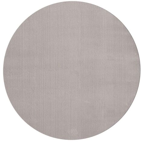 FLOORNOVO Hochflor Teppich rund einfarbig - Ø 120 cm - Besonders Weicher Teppich Wohnzimmer & Badezimmerteppich - Pflegeleicht - vielseitig einsetzbar im Innenbereich