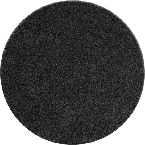 FLOORNOVO Hochflor Teppich rund einfarbig - Ø 160 cm - Besonders Weicher Teppich Wohnzimmer & Badezimmerteppich - Pflegeleicht - vielseitig einsetzbar im Innenbereich