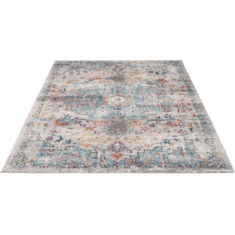 FLOORNOVO In- & Outdoor Teppich gemustert - 290 x 200 cm - Flachgewebe für Garten Balkon Terrasse und Innenbereich - Robust & Pflegeleicht - vielseitig einsetzbar im Innen- und Außenbereich