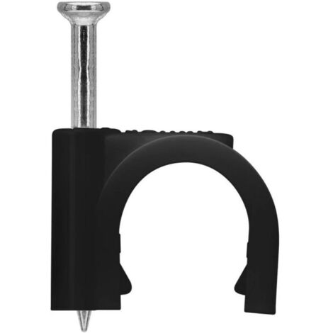 Flop 12 (100 uds) sujetacables con clavo negro