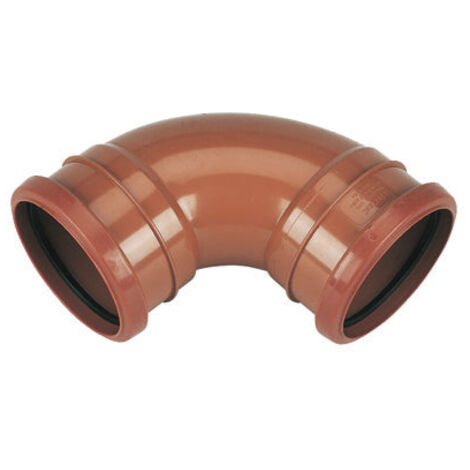 FloPlast 110mm Double Socket Bend for Underground Drainage