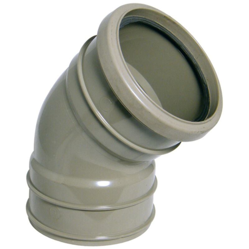 Image of FloPlast 110mm Offset Bend Grey Soil&hellip;
