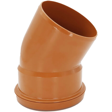 FloPlast 110mm Single Socket Bend - Durable PVC Underground Drain