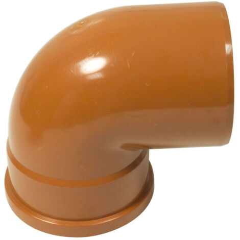 FloPlast 110mm Single Socket Bend - PVC Underground Drainage