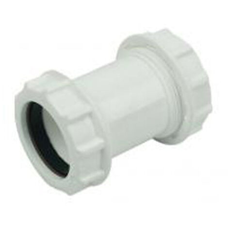 FloPlast 32mm Compression Waste Coupling - White Polypropylene