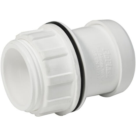 FloPlast 32mm Push Fit Waste Tank Connector - White