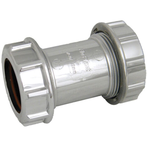FloPlast 40mm Chrome Compression Waste Coupling Connector
