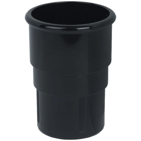 FloPlast 50mm Downpipe Connector - Black, Easy Installation