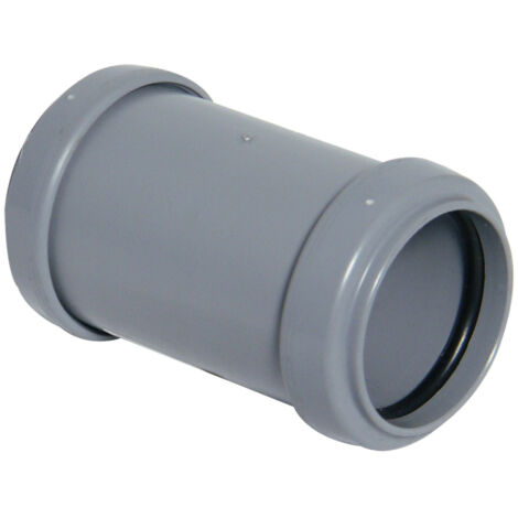 FloPlast 50mm Grey Push Fit Waste Coupling - Durable Polypropylene