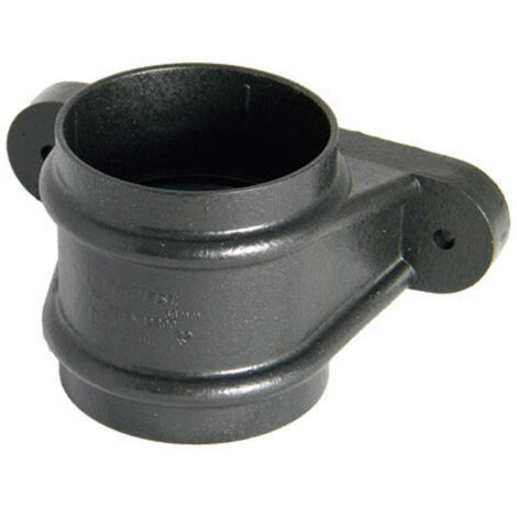 FloPlast 68mm Round Pipe Socket - Cast Iron Effect PVC-U