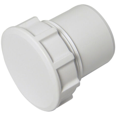 FloPlast ABS Solvent Weld Access Plug 50mm White - Pack of 5