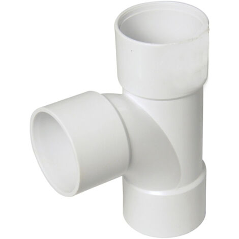 FloPlast ABS Solvent Weld Swept Tee 50mm White - Pack of 5