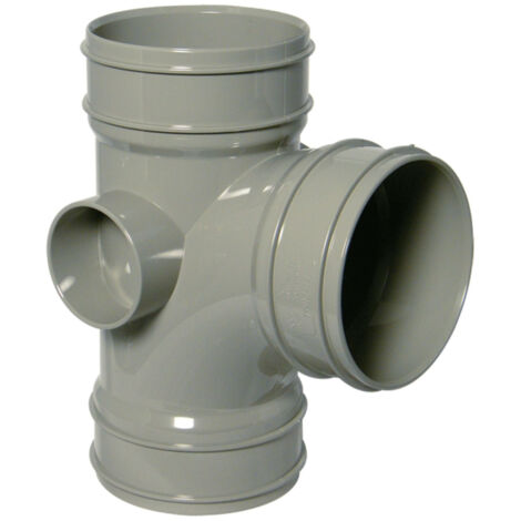 FloPlast Grey 92.5° Soil Branch PVU Connector for Pipes