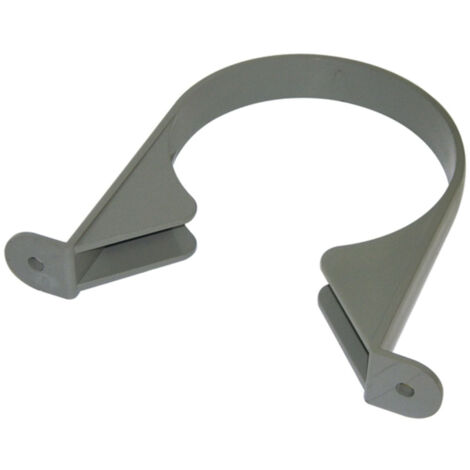FloPlast Grey Soil Pipe Clip Pack of 10 for Plumbing Needs