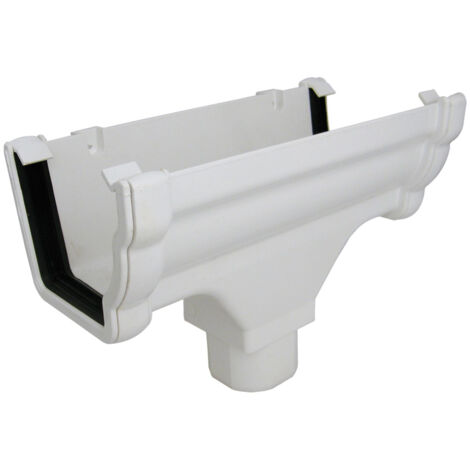 FloPlast Niagara Running Outlet - White High-Capacity Rainwater