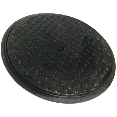 FloPlast PVC-U Underground Drain Frame & Cover - Cast Iron Effect
