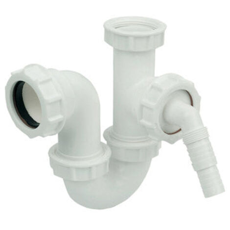 FloPlast TW473 Adjustable Half P Trap for 76mm & 40mm Pipes