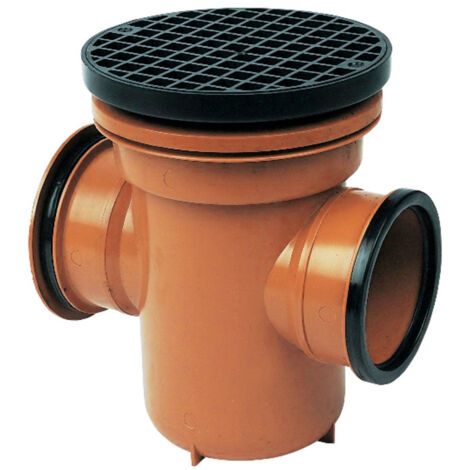 FloPlast Underground Bottle Gully with Round Grid - Odor Control