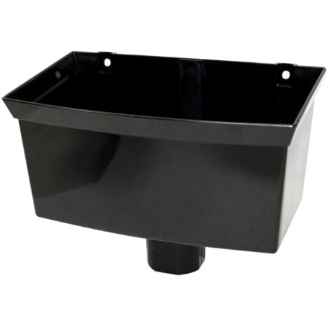 FloPlast Universal Hopper Black - Durable uPVC Guttering Component