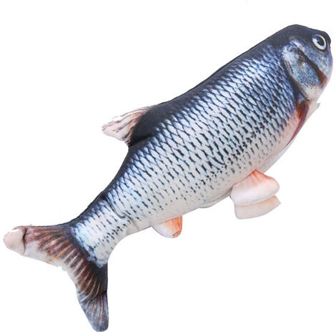Floppy Fish Katzenspielzeug - Katzenspielzeug für Wohnungskatzen, 28 cm interaktiv