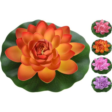 FLOR LOTO FLOTANTE 18CM SURTIDA