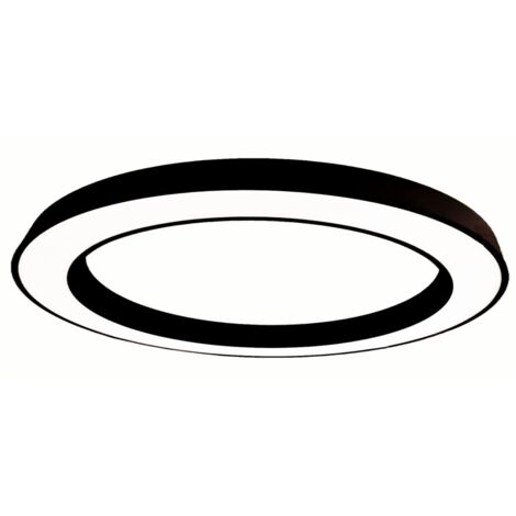 FLOR P/S - PLAFONIERA COLORE NERO A LED 3000K 6100LM 80W DIMMERABILE D.100CM