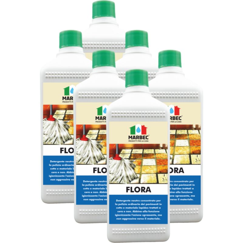 Image of Flora 1LTX6PZ Detergente igienizzante per pavimenti in cotto e materiali lapidei, ideale per la pulizia ordinaria di superfici trattate e non. Non