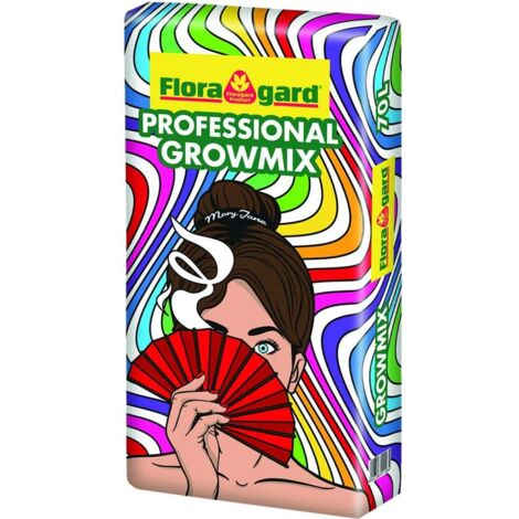 Floragard Professional Growmix 70L, Cannabis Erde Topfsubstrat mit Perlite und Trichoderma