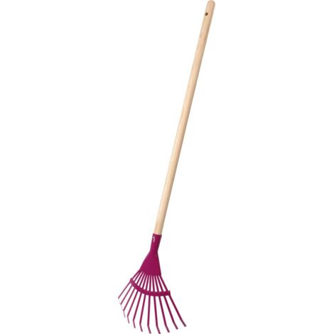 Floraworld Fächerbesen für Kinder mit Stiel 35 cm Arbeitsbreite Laubbesen/Fächerbesen