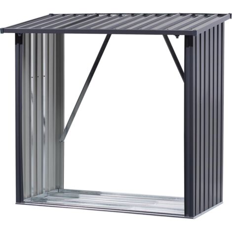 Floraworld Kaminholzregal L anthrazit 163 x 89 cm Holzhalter