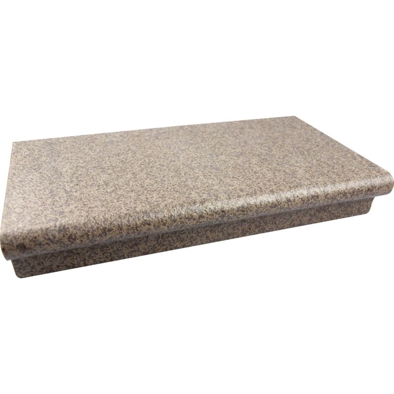 Ammonit Keramik - Florentinerschenkel Spaltplatte 24 x 13 x 4 cm schiefergrau-bunt Spaltplatte