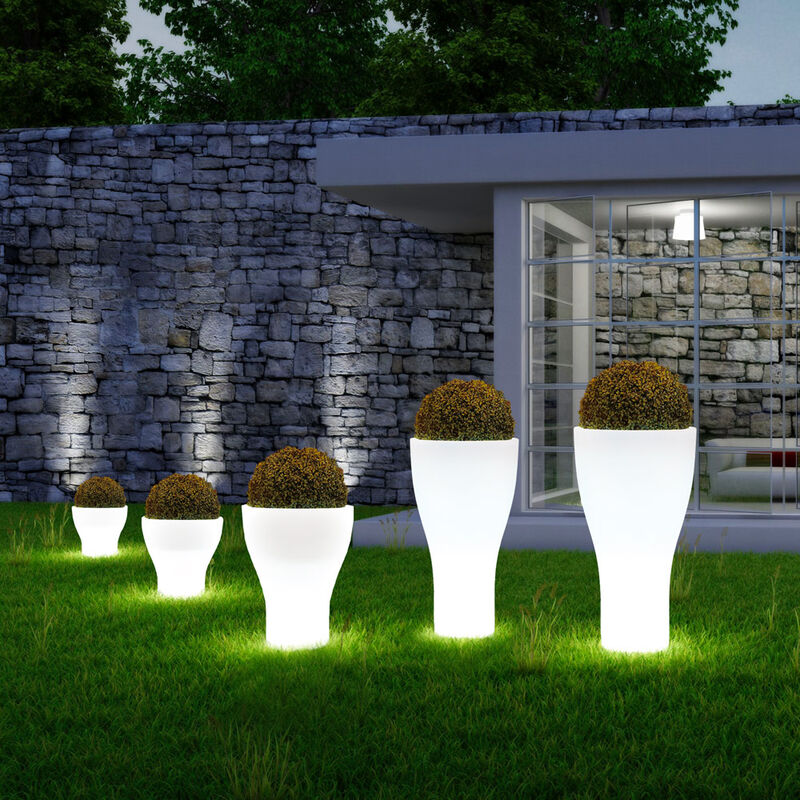 

Maceta luminosa alta redonda exterior diseño moderno kit iluminación Domus | ø 48 h 85