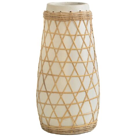 Florero Ceramica Enrejillado Rattan 472537