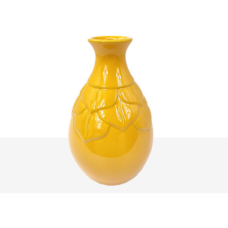 Florero Ceramica Mostaza 221102