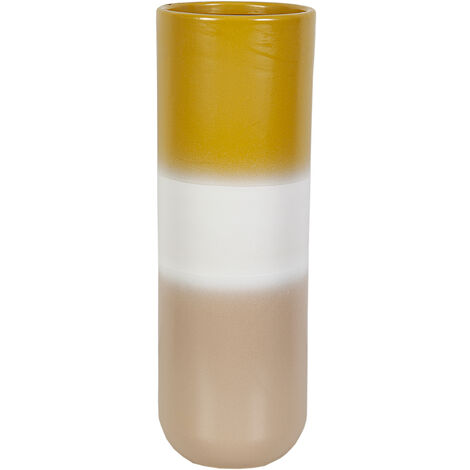 Florero Ceramica Mostaza/Beige 22334