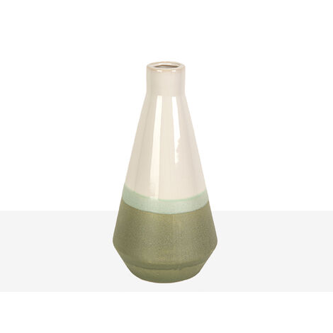 Florero Ceramica Tritono Verdes/Crema 22235