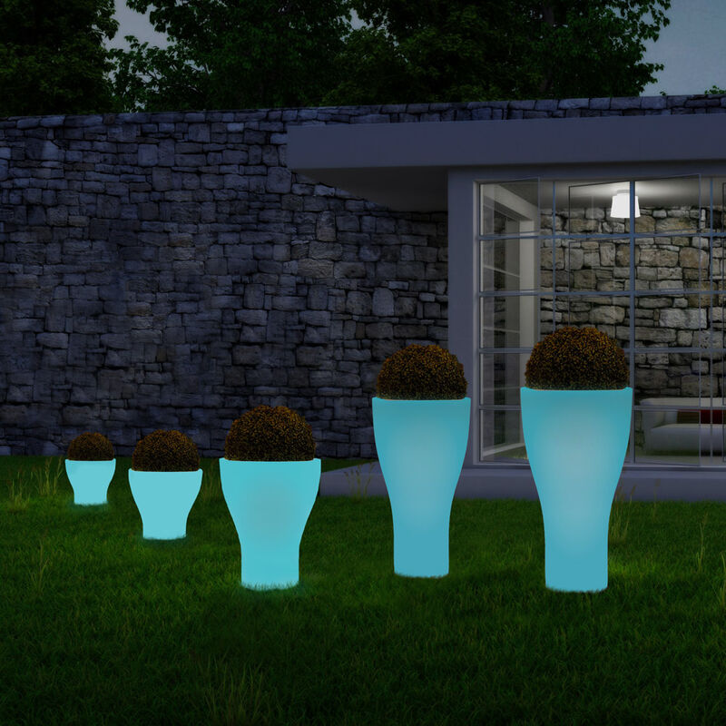 

Maceta diseño fluorescente luminoso redonda para jardín al aire libre Domus Fluo | ø 48 h 85