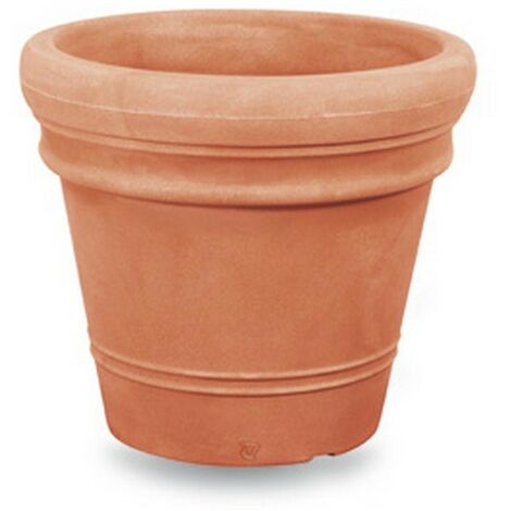 Florero Ducale Liso Doble Borde  55 cm - Terra cotta