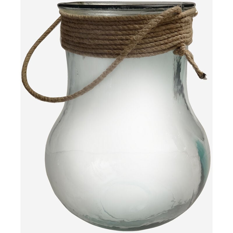 

Florero galia transparente 25 cm con cuerda