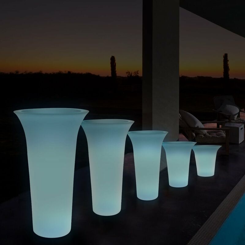 

Maceta luminosa fluorescente diseño redonda exterior jardín Flos Fluo | ø 48 h 60