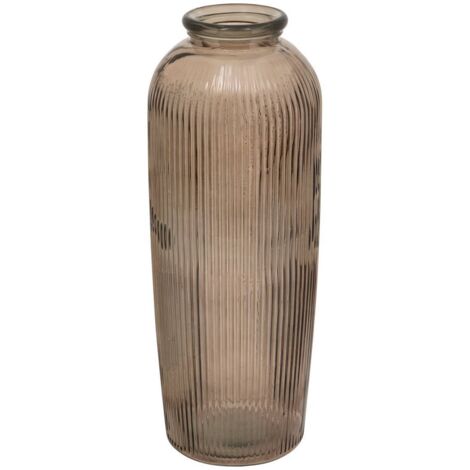 Florero Luz vidrio reciclado marrón H72cm - Atmosphera créateur d'intérieur