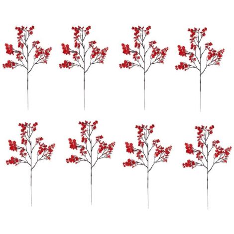 Flores artificiales rojas navideñas simuladas en un arreglo floral de Mantianxing.