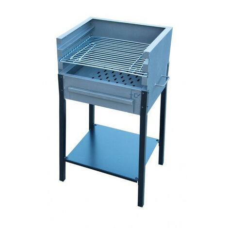 FLORES CORTES - Barbacoa 3 Alturas Modelo Zujar 500 x 400 x 1.000 mm. para Leña y Carbón