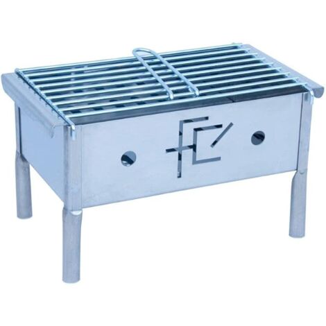 FLORES CORTES - Barbacoa Inoxidable de Mesa 340 x 230 x 210 mm. para Leña y Carbón