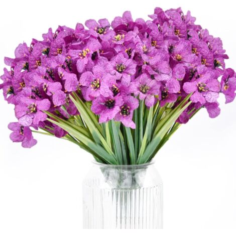 FLORES DECORATIVAS ARTIFICIALES DECORACIÓN DE RAMO MORADO