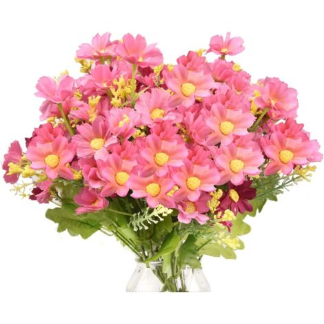 FLORES DECORATIVAS ARTIFICIALES DECORACIÓN DE RAMO ROSA