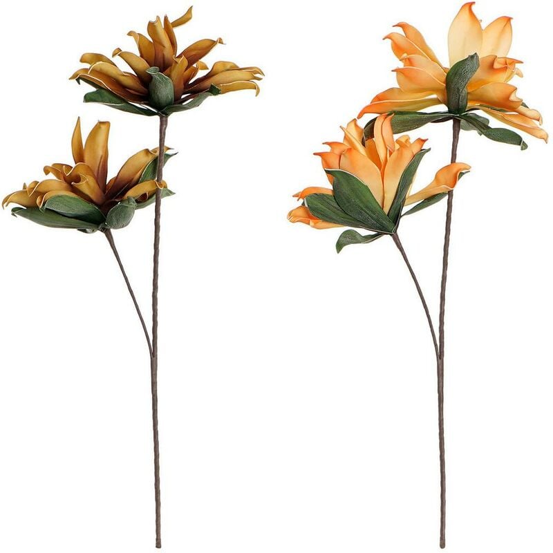 

Flores Decorativas DKD Home Decor Amarillo Naranja EVA (Etilvinilacetato) (2 pcs)